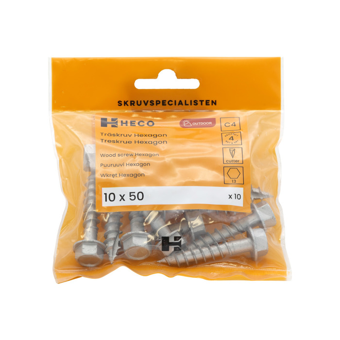 Träskruv Protect 4 10 x 50 mm 10-pack Heco